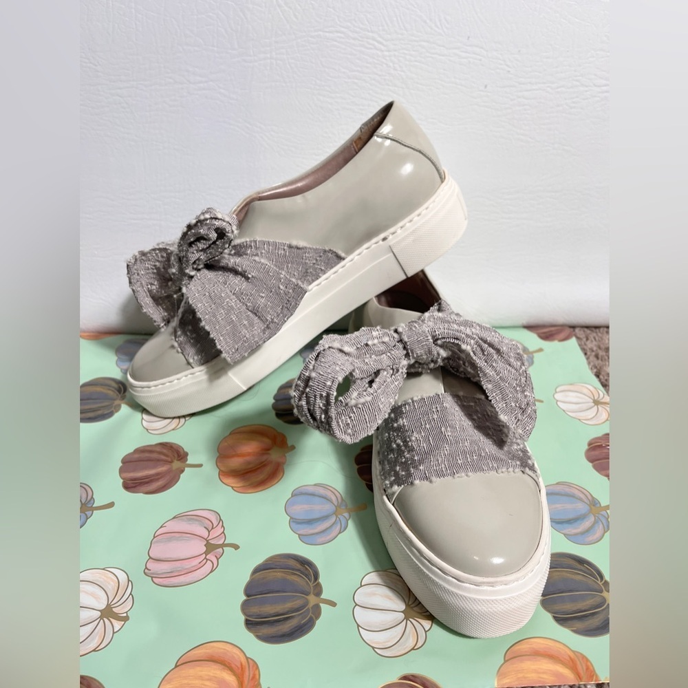 AGL Super Bow Marble Patent Leather Slip-On Sneaker 38.5 / sz 8